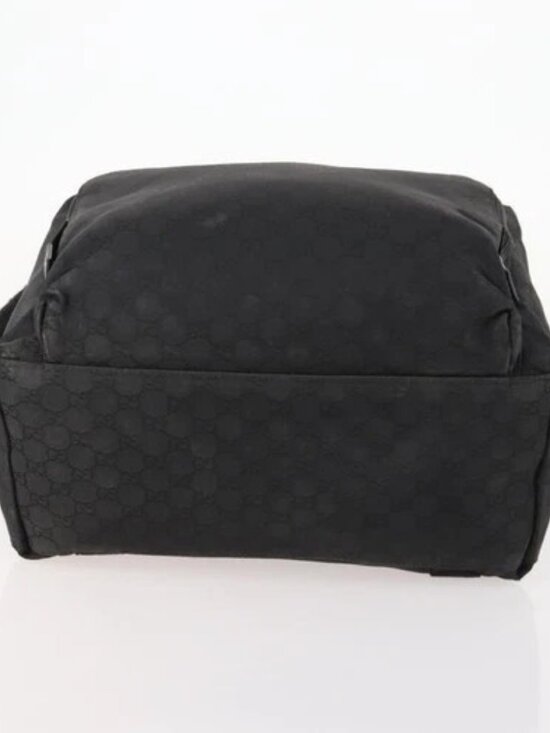 GUCCI GG Canvas Backpack Nylon Black Silver 179606 Auth bs33851 main image 12